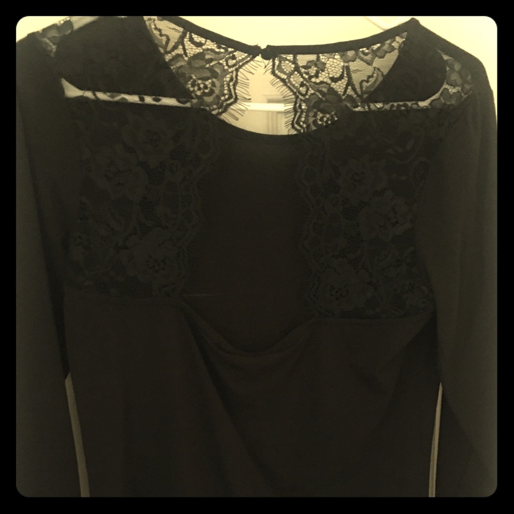 H&M long sleeve, open back dressy shirt